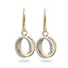 Image 1 : 14k Gold Two-Tone Fancy Dangle Earrings