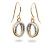 Image 2 : 14k Gold Two-Tone Fancy Dangle Earrings