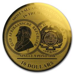 2017 Solomon Isl. 1/100 oz Gold Million Dollar Collect. S. Africa