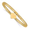 Image 1 : 14k Yellow Gold Heart Stretch Mesh Bracelet
