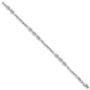 Image 2 : 14K White Gold Polished Alternative Link Bracelet - 7.5 in.