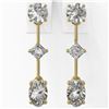 Image 2 : 1.85 ctw Oval Cut Diamond Designer Earrings 18K Yellow Gold