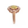 Image 2 : 4.04 ctw Canary Citrine & Diamond Ring 18K Rose Gold