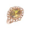 Image 3 : 4.04 ctw Canary Citrine & Diamond Ring 18K Rose Gold