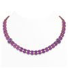 Image 1 : 55.03 ctw Amethyst & Diamond Necklace 14K Rose Gold