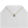 Image 1 : 1.5 ctw Intense Blue Diamond Necklace 18K Yellow Gold