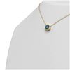 Image 2 : 1.5 ctw Intense Blue Diamond Necklace 18K Yellow Gold
