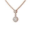 Image 3 : 1.67 ctw Cushion Diamond Necklace 18K Rose Gold