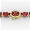 Image 1 : 17.25 ctw Pink Tourmaline & Diamond Micro Bracelet 14k Yellow Gold