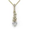 Image 1 : 1.2 ctw Heart Diamond Designer Necklace 18K Yellow Gold
