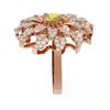 Image 2 : 2.67 ctw Canary Citrine & Diamond Ring 18K Rose Gold