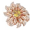Image 3 : 2.67 ctw Canary Citrine & Diamond Ring 18K Rose Gold