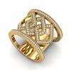 Image 1 : 0.90 ctw Ring Micro Pave VS/SI Diamond Designer 14k Yellow Gold