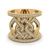 Image 2 : 0.90 ctw Ring Micro Pave VS/SI Diamond Designer 14k Yellow Gold