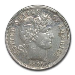 1899 Barber Dime PR-62 PCGS
