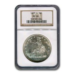 1877-S Trade Dollar MS-64 NGC