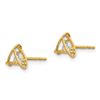 Image 2 : 14k Cubic Zirconia Weaved Triangle Post Earrings - 48 mm