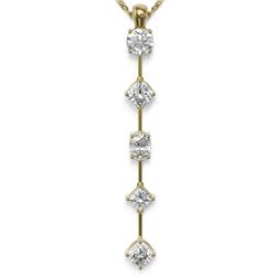 1.45 ctw Mix cut Diamonds Designer Necklace 18K Yellow Gold