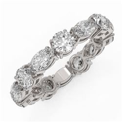 3.64 ctw Diamond Designer Eternity Ring 18K White Gold