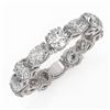 Image 1 : 3.64 ctw Diamond Designer Eternity Ring 18K White Gold