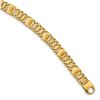 Image 1 : Men's 14k Yellow Gold Satin Clasp Link Bracelet - 8.5 in.