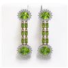 Image 1 : 11.96 ctw Peridot & Diamond Earrings 14K Rose Gold