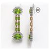 Image 2 : 11.96 ctw Peridot & Diamond Earrings 14K Rose Gold