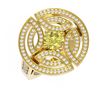 Image 3 : 2.15 ctw Fancy Yellow Diamond Ring 18K Yellow Gold