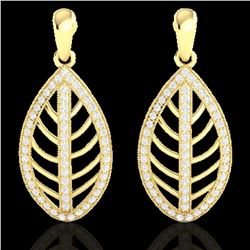 2 ctw Micro Pave VS/SI Diamond Designer Earrings 18k Yellow Gold