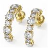 Image 1 : 3.74 ctw Diamond Designer Earrings 18K Yellow Gold
