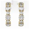 Image 2 : 3.74 ctw Diamond Designer Earrings 18K Yellow Gold