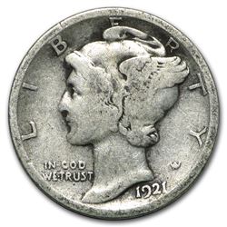 1921 Mercury Dime Good Details
