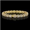Image 2 : 8.83 ctw Emerald Cut Diamond Micro Pave Bracelet 18K Yellow Gold