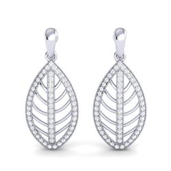 2 ctw Micro Pave VS/SI Diamond Designer Earrings 18k White Gold