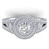 1.50 ctw Certified VS/SI Diamond Art Deco 3 Stone Ring 14k White Gold