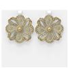 Image 1 : 9 ctw Diamond & Pearl Earrings 18K Yellow Gold