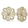 Image 2 : 9 ctw Diamond & Pearl Earrings 18K Yellow Gold