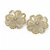 Image 3 : 9 ctw Diamond & Pearl Earrings 18K Yellow Gold