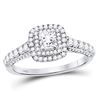 14kt White Gold Princess Diamond Solitaire Bridal Wedding Engagement Ring 1.00 Cttw
