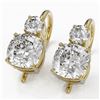 Image 1 : 1.8 ctw Cushion Cut Diamond Designer Earrings 18K Yellow Gold
