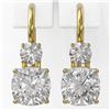 Image 2 : 1.8 ctw Cushion Cut Diamond Designer Earrings 18K Yellow Gold
