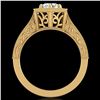 0.77 ctw VS/SI Diamond Art Deco Ring 18k Yellow Gold
