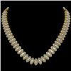 39.68 ctw Marquise Cut Diamond Micro Pave Necklace 18K Yellow Gold