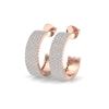 Image 1 : 4.50 ctw Micro Pave VS/SI Diamond Earrings 14k Rose Gold