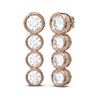 Image 2 : 3 ctw Diamond Earrings 18K Rose Gold