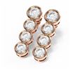 Image 3 : 3 ctw Diamond Earrings 18K Rose Gold