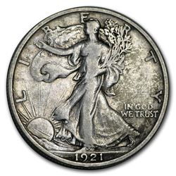 1921-D Walking Liberty Half Dollar Fine