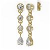 Image 3 : 2 ctw Pear Cut Diamond Designer Earrings 18K Yellow Gold