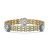 25.12 ctw Aquamarine & Diamond Bracelet 14K Yellow Gold