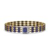 Image 1 : 28.74 ctw Sapphire & Diamond Bracelet 14K Yellow Gold